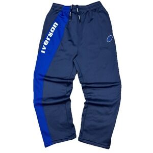 Y2K Reebok Allen Iverson Men's 2XL Basketball Blue Track Pants Wide Leg Baggy